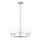 Z-Lite Leila Chandelier, 5-Light, 26 In.W x 10 In.H, Brushed Nickel/White Linen 744-26R-BN - alternate 1